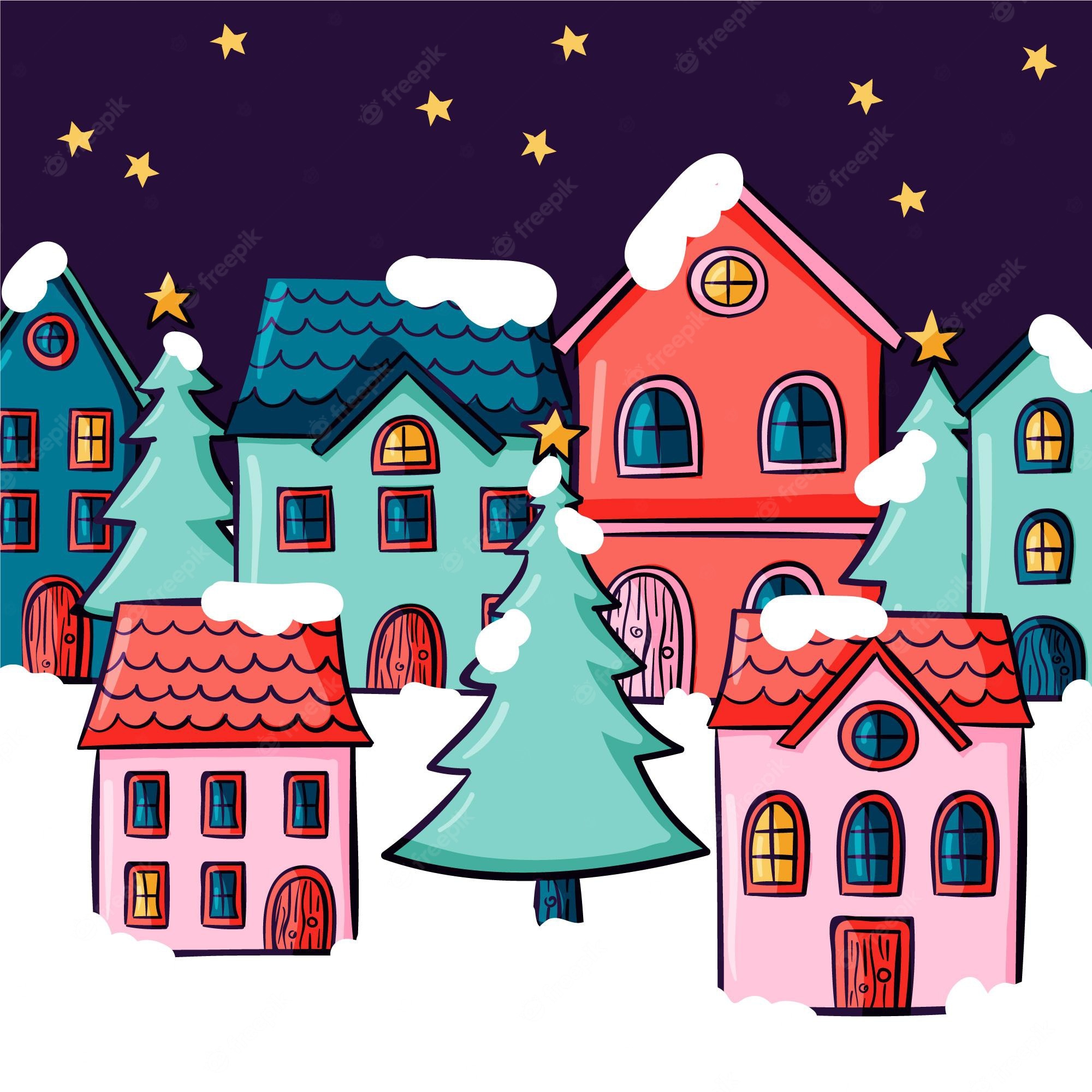 Christmas Village Snow PNG Clipart Area Christmas Christmas Clip 