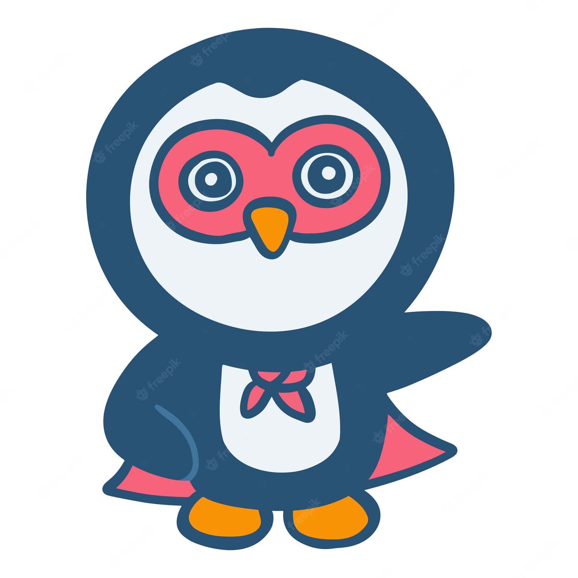 Penguin superheros clip art library