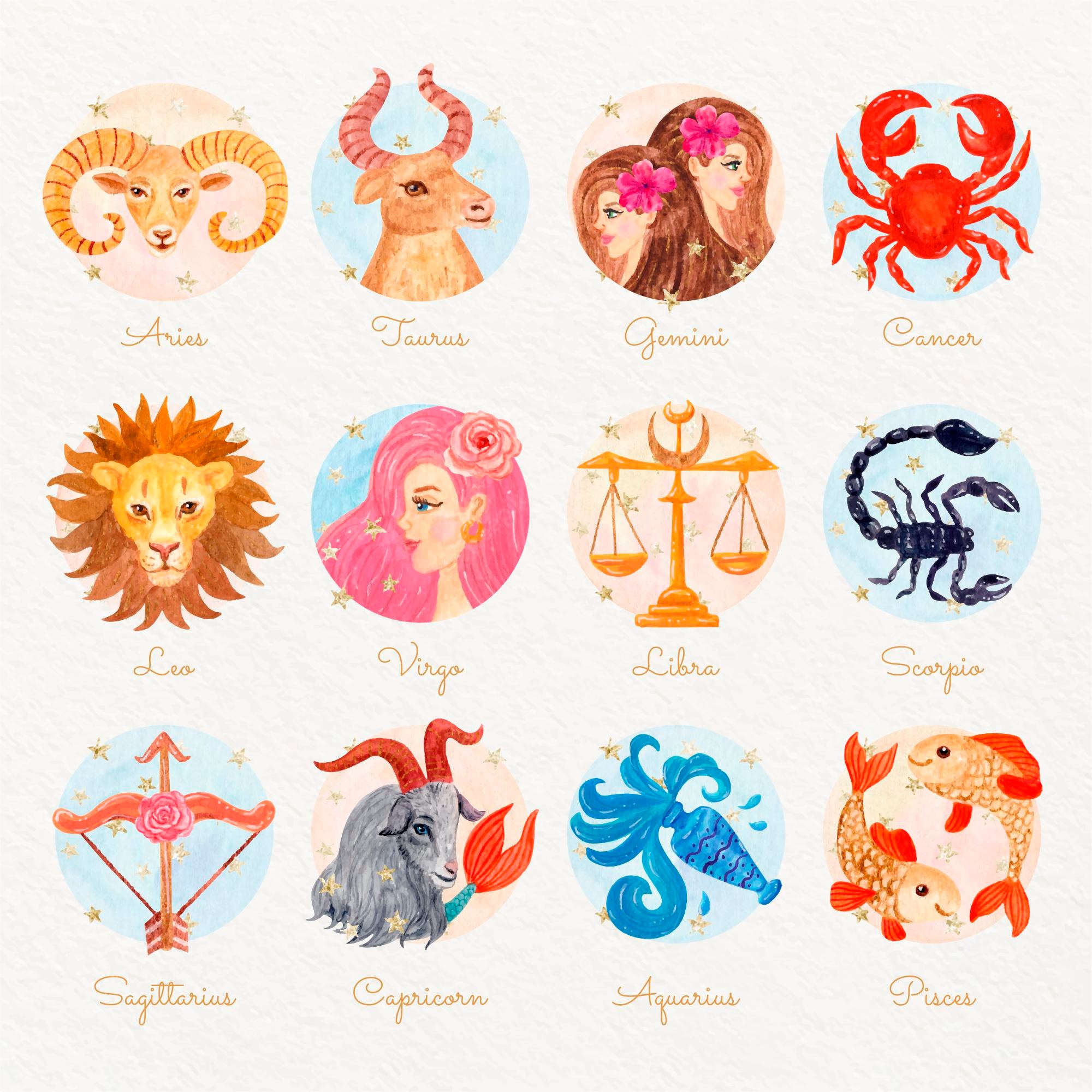 Astrology signs/ Zodiac Sign/ Astrology Horoscope/ Clipart/ Cut File ...