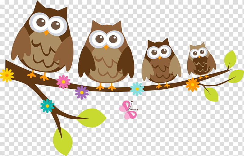 Cute Owl Family Illustration - Free PNG Clipart for Kids & Design Projects