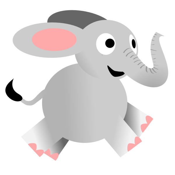 Friendly Cartoon Elephant Illustration - Free Download & Usage
