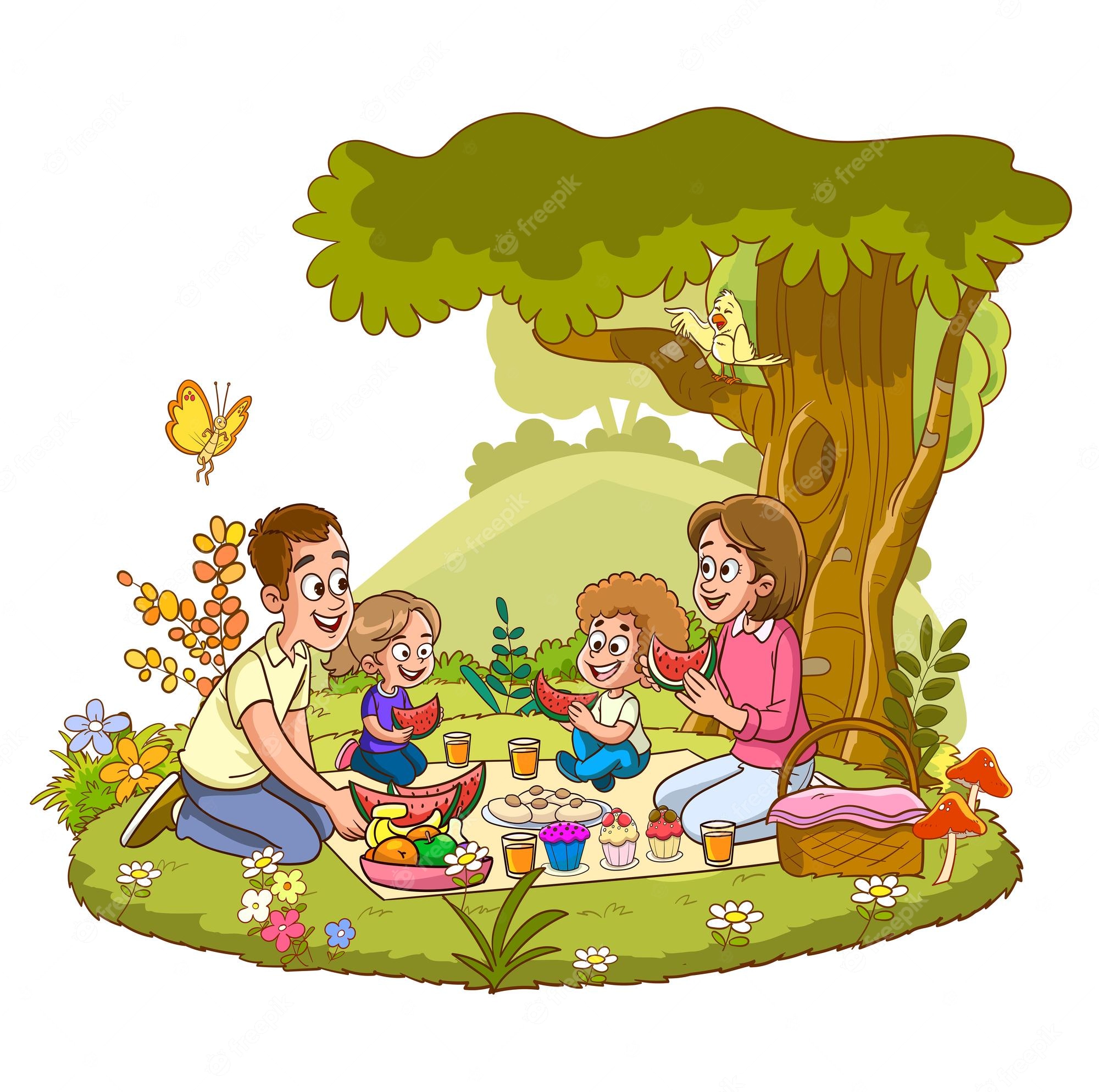 Family Picnic Clip Art Library