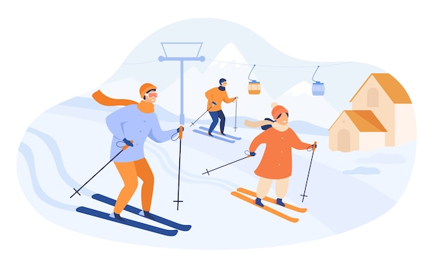 Family Skiing Adventure - Winter Fun on the Slopes