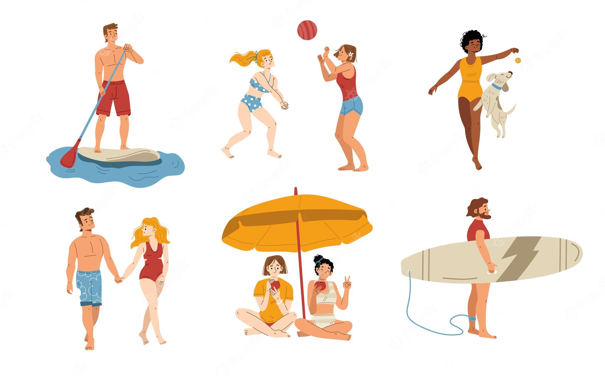 summer peoples - Clip Art Library