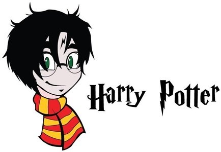 Harry Potter Chibi Illustration - Gryffindor Scarf & Iconic Look