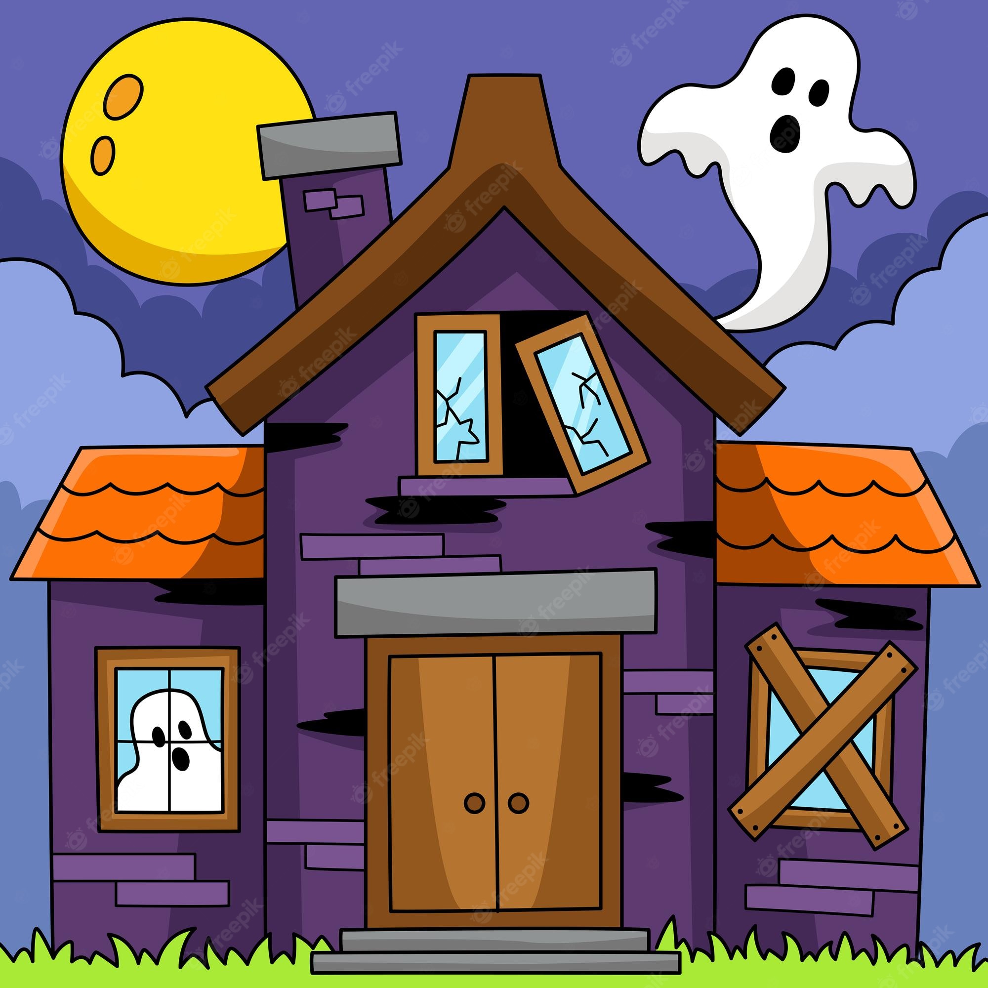 Halloween Clipart Haunted House Clipart Tricks Or Treats Clipart 