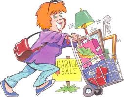 Garage Sale Shopping Tips & Fun Illustration