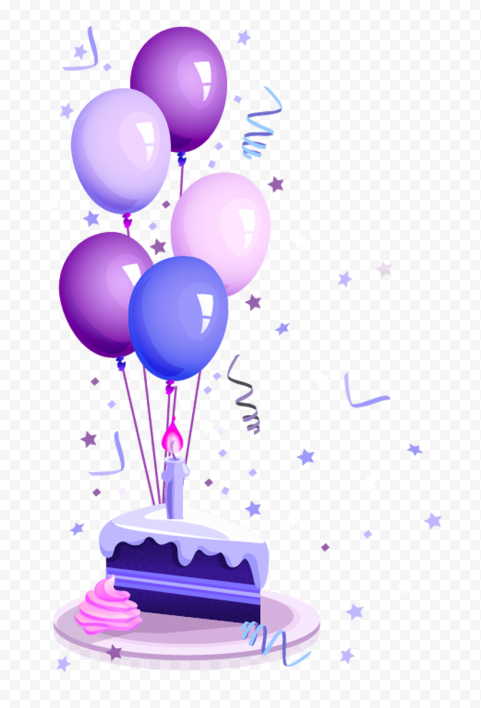 purple birthday cake clip art
