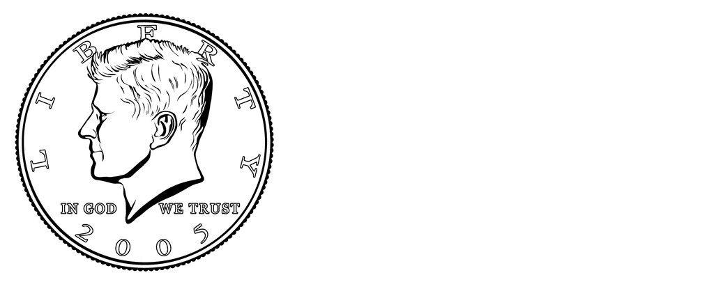 2005 U.S. Kennedy half dollar coin, obverse side showing profile of President John F. Kennedy, inscribed "Liberty", "In God We Trust", and year.