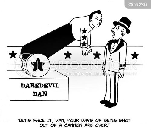 Daredevil Dan Cartoon - The End of Cannon Stunts