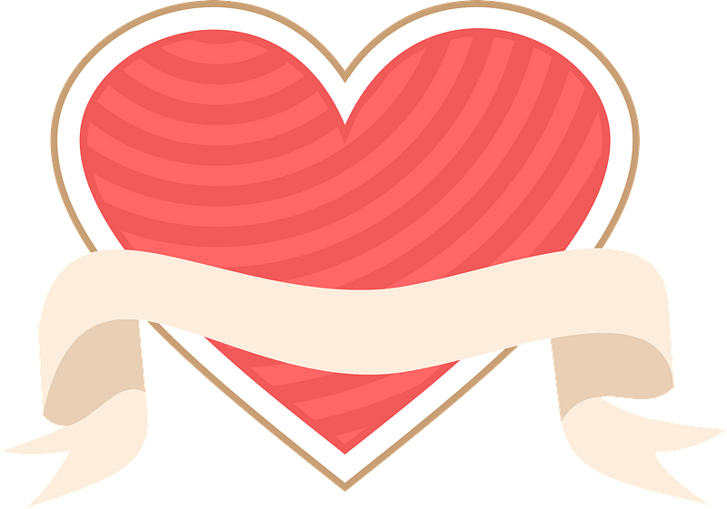 Heart Ribbons Clip Art Library