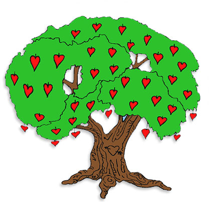 Heart Tree Illustration - Symbol of Love, Nature, and Emotional Growth