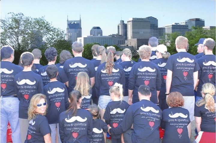 Mustache-Themed Mental Health Awareness Gathering in Nashville