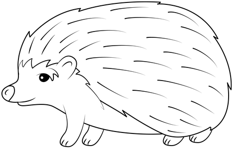 Hedgehog Clipart Clipart - hedgehog-cartoon-sideview-outline - Clip Art ...