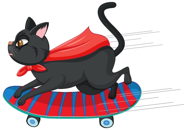 Cat is Ice Skating clipart. Free download transparent .PNG