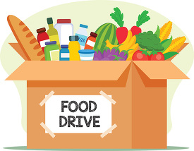 Community Food Drive Donation Box - Help Fight Hunger Today