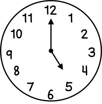 Math Clip Art--Clock Art--Blank Clock Face