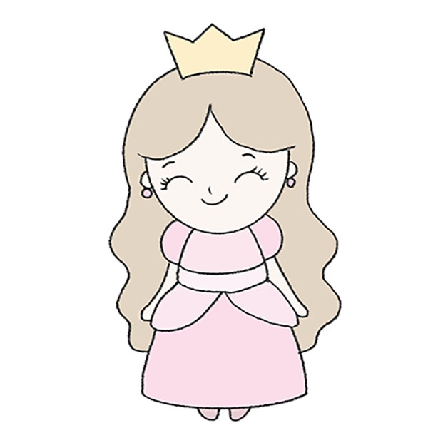 Princess Tiana Coloring Pages - Easy Drawing Of Princess, HD Png Download -  kindpng