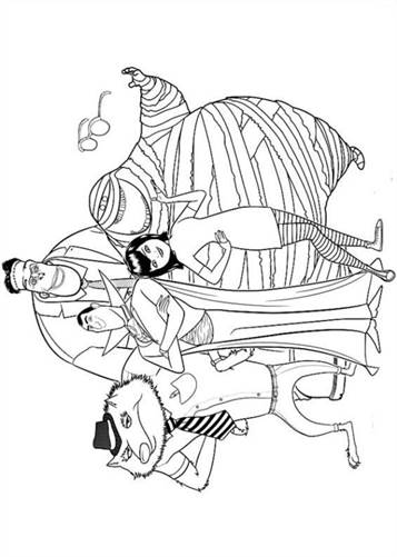 Monster Family Coloring Page - Free Printable Line Art for Kids & Fans