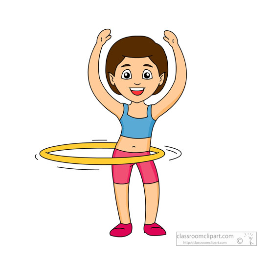 Fun Hula Hoop Exercise for Kids - Healthy Activity Clipart