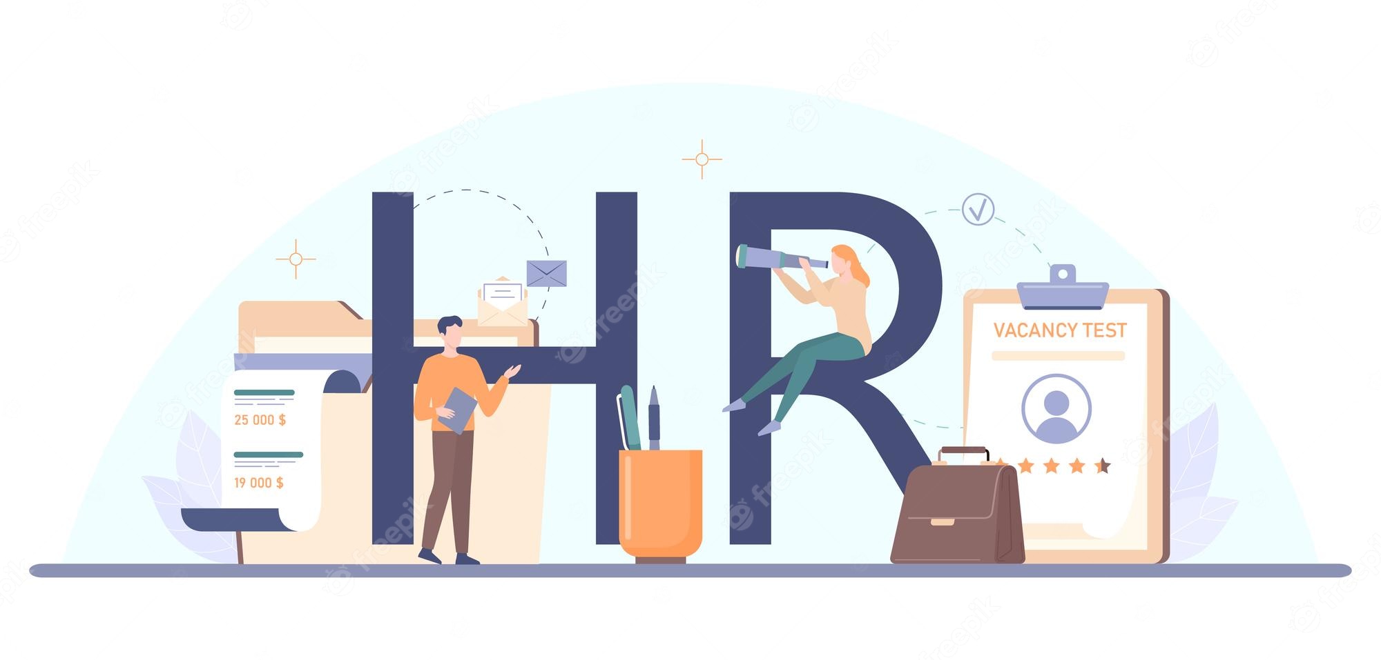 Hr Manager Checking Files Stock Clipart Royalty Free FreeImages 