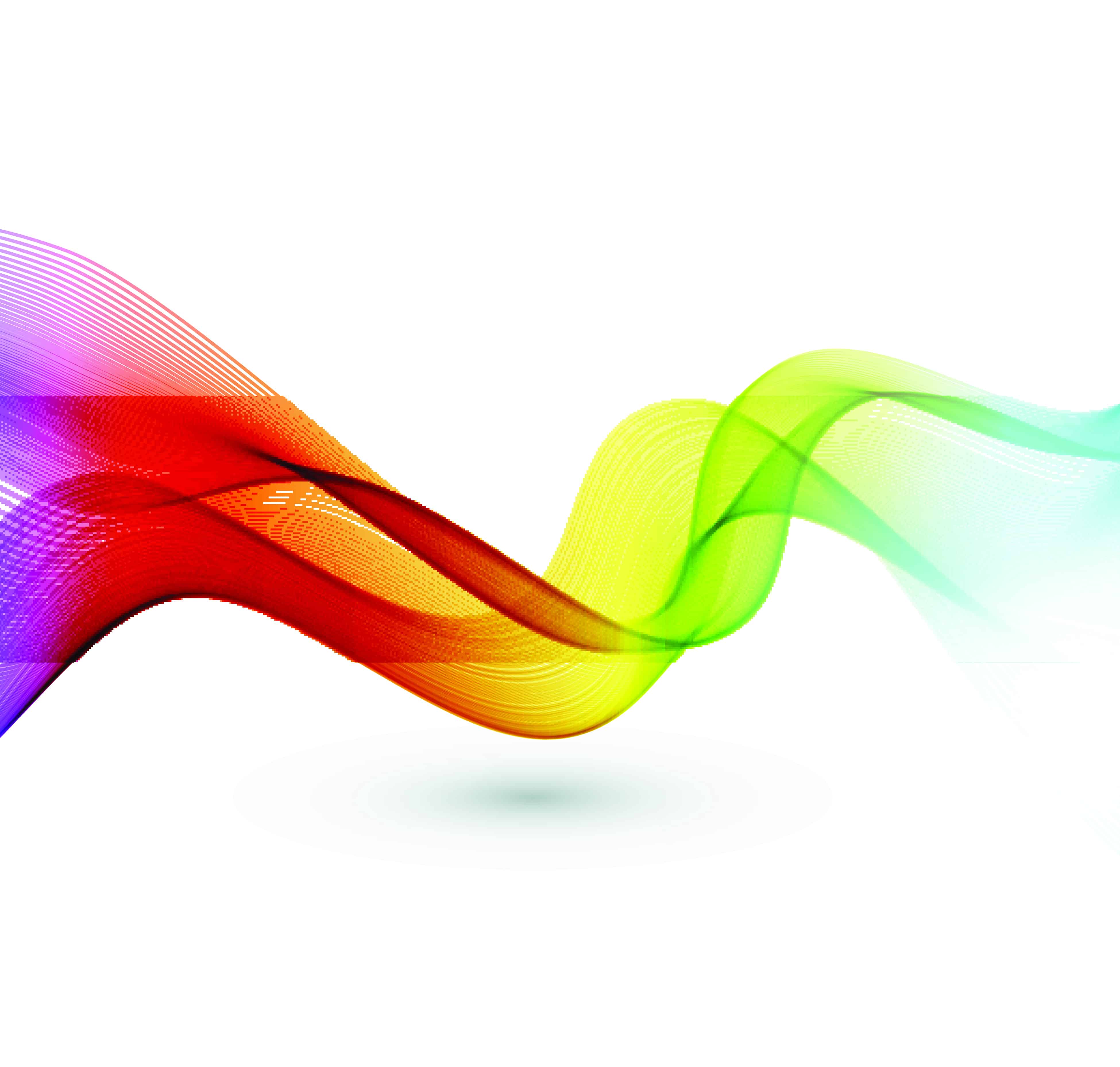 Abstract Rainbow Wave Background - Modern Digital Art for Websites & Presentations