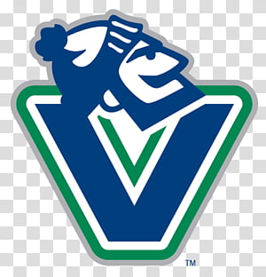 Villanova Wildcats logo featuring a stylized blue wildcat head over a bold blue "V" with green and white trim.