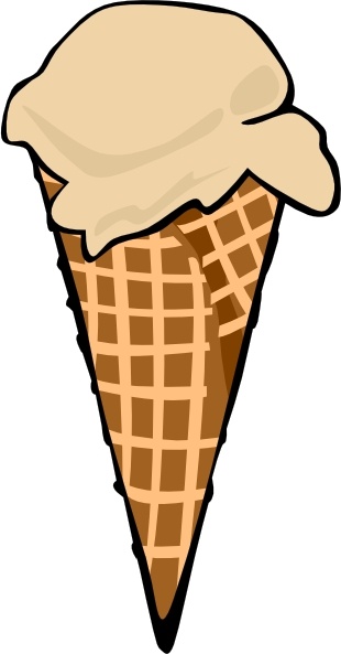 Classic Vanilla Ice Cream Cone - Sweet Treat Illustration