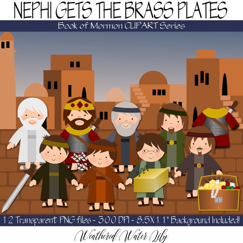 Nephi Gets the Brass Plates - Book of Mormon Clipart Series
