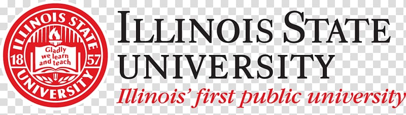 Illinois State University logo with red seal, founding year 1857, and tagline "Illinois’ first public university"