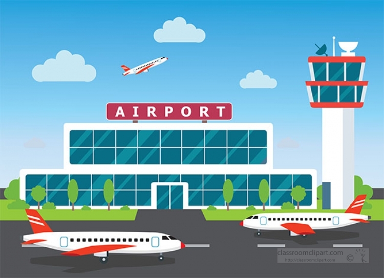 Airport Royalty Free Vector Clip Art Illustration Air Traffic Clip Art Library