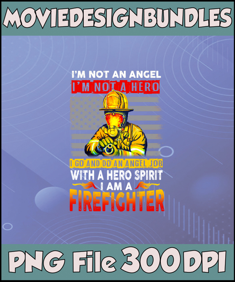 Firefighter Pride PNG Design - High-Resolution 300 DPI Graphic for Apparel & Merch