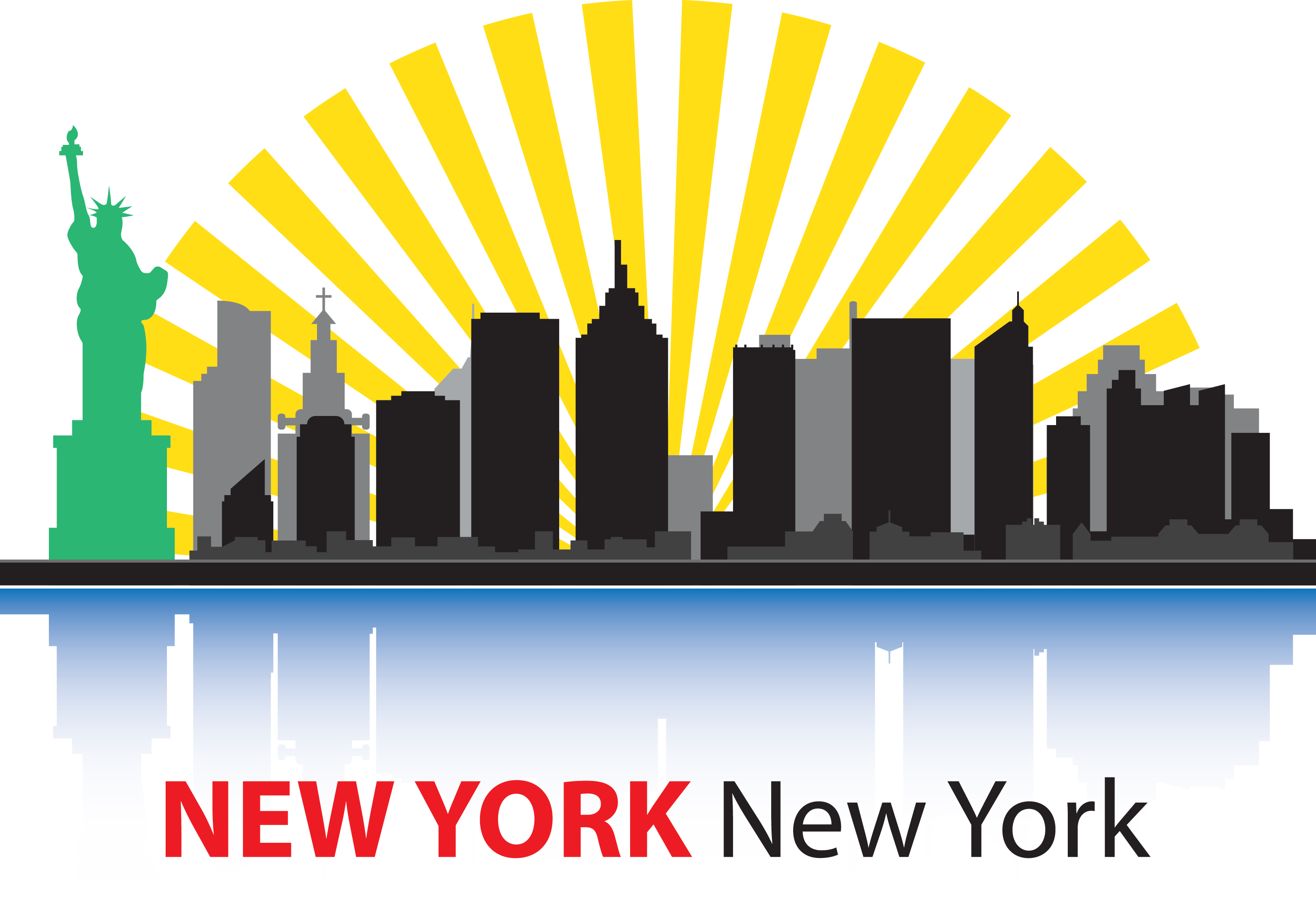 New york city skyline - Transparent PNG/SVG Clipart Library - Clip Art ...