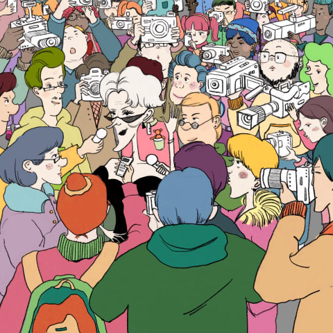crowded room clipart