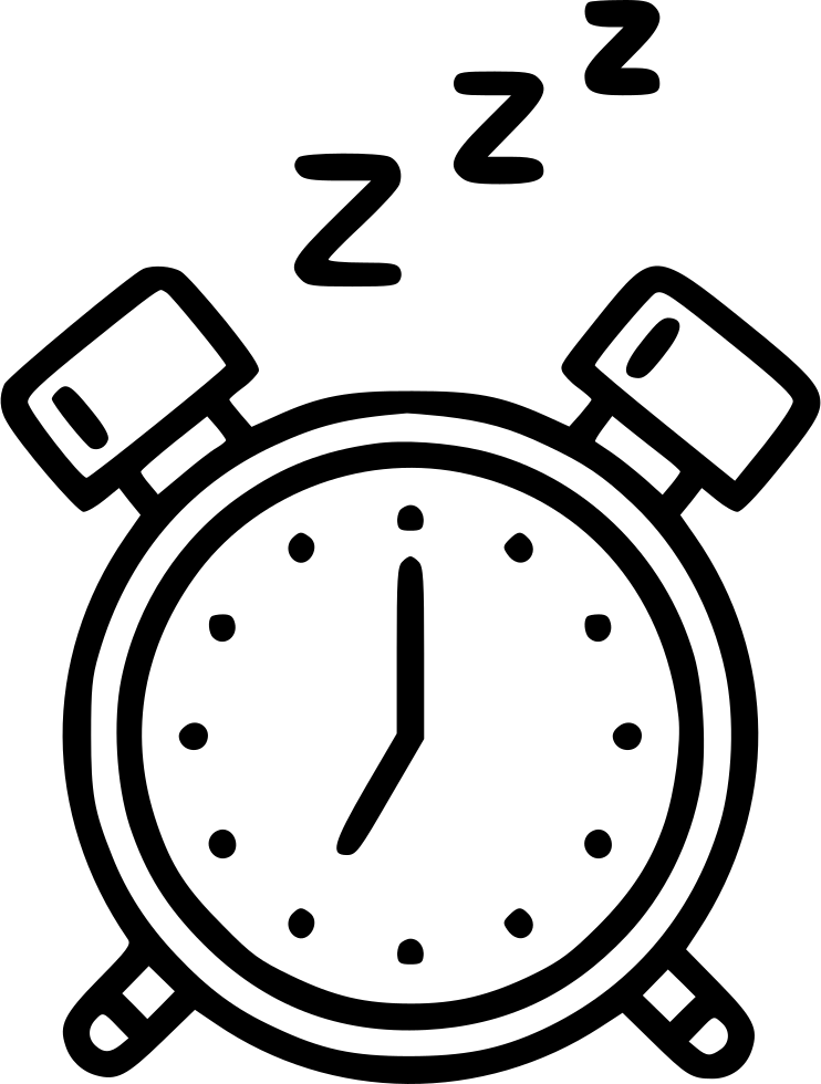 Classic alarm clock with ZZZ sleep symbols above, indicating snooze or deep sleep.