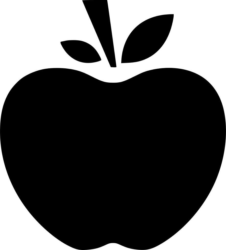 teacher apple clip art black and white
