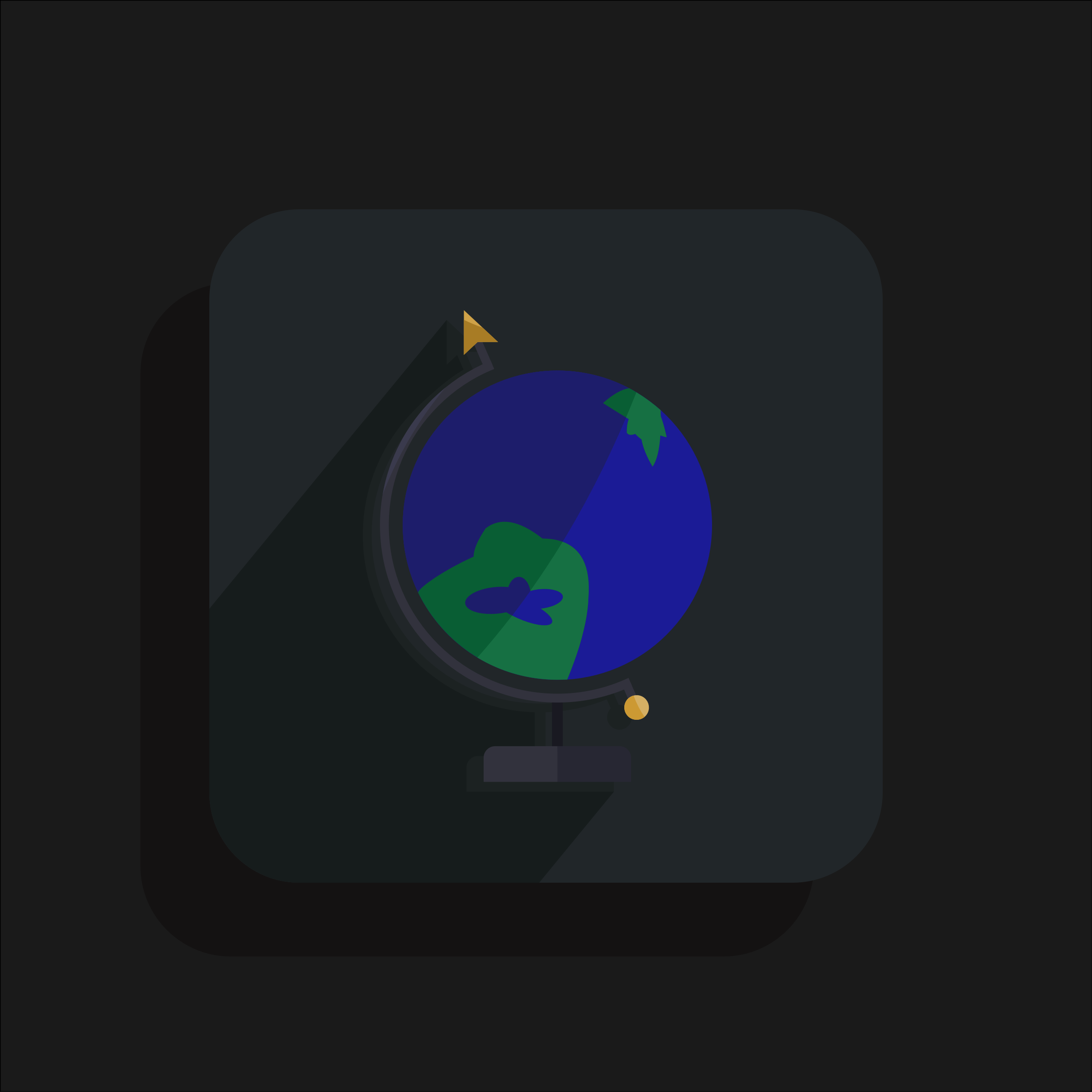 Global Navigation Icon - Modern Globe Illustration for Web & Apps