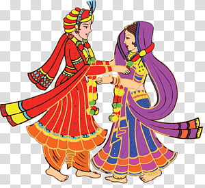 Indian Wedding Couple Dancing - Cultural Celebration Illustration