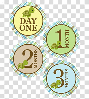 Printable Baby Milestone Stickers - Turtle Theme for First 3 Months