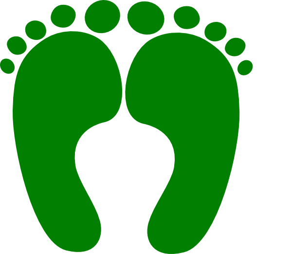 Green Human Foot Print - Green Foot Clip Art - Free Transparent - Clip ...