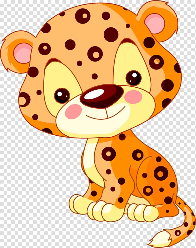 Adorable Cartoon Baby Cheetah Illustration - Free PNG Download