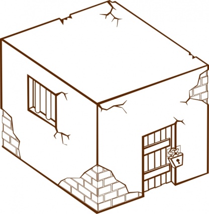 Damaged Brick Building Illustration - Secure & Cracked Structure