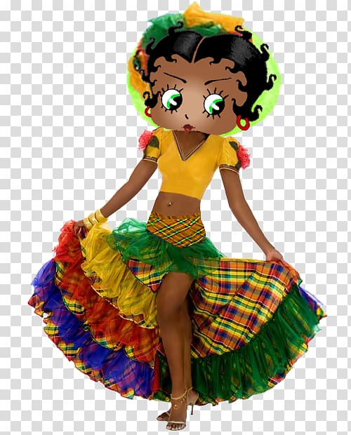 Betty Boop in Carnival Costume - Festive & Colorful Illustration