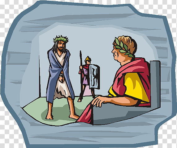 Jesus Before Pilate - Biblical Scene Illustration