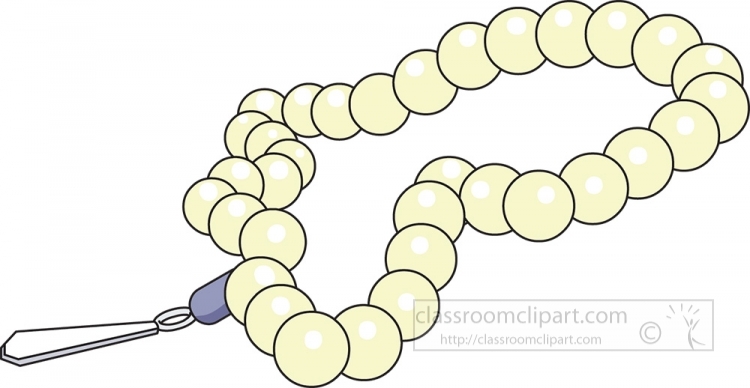 A string of light yellow prayer beads with a tassel and separator bead, arranged in a loop.