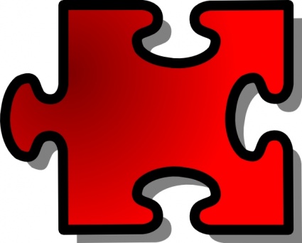 Red Puzzle Piece Icon - Symbol of Connection, Problem Solving & Completeness