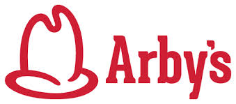 Arby's logo featuring a red cowboy hat icon next to the brand name in bold red lettering.
