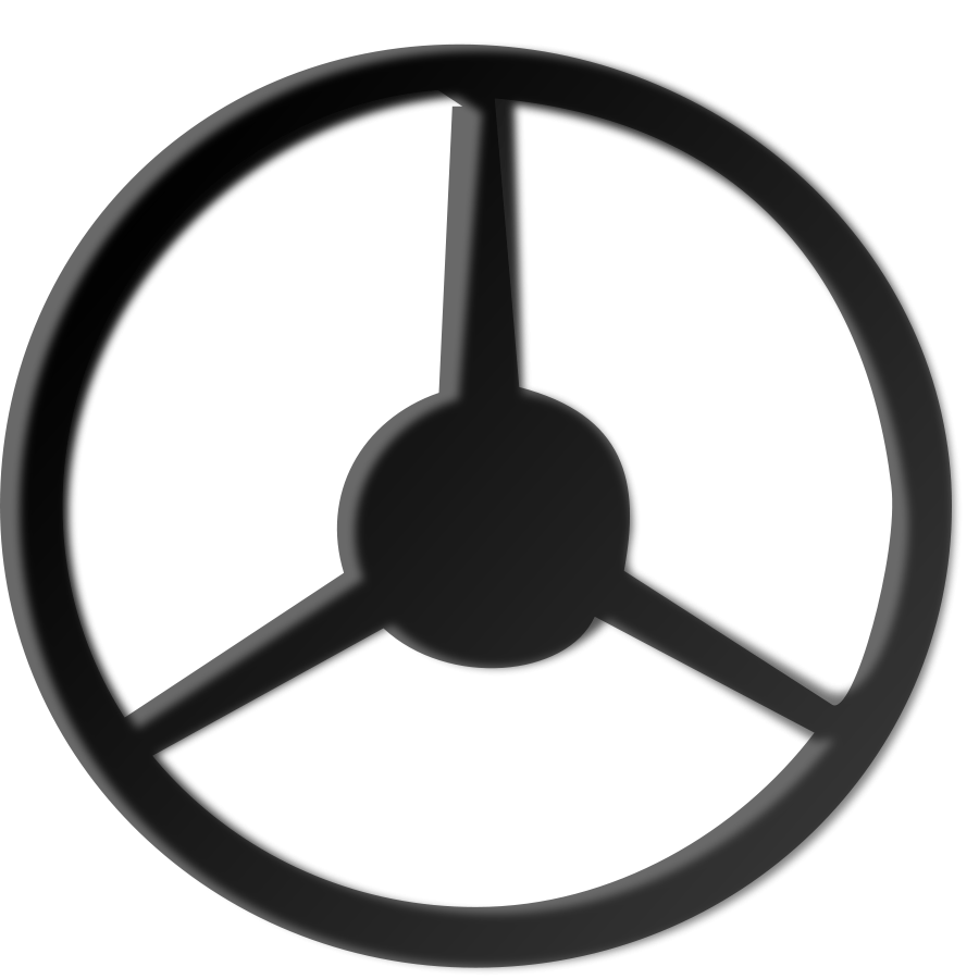 Steering Wheel Icon - Vector Graphic for Automotive UI & Web Design