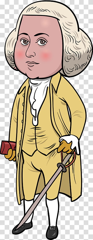 Colonial Gentleman Caricature - Historical Illustration for Education & Design