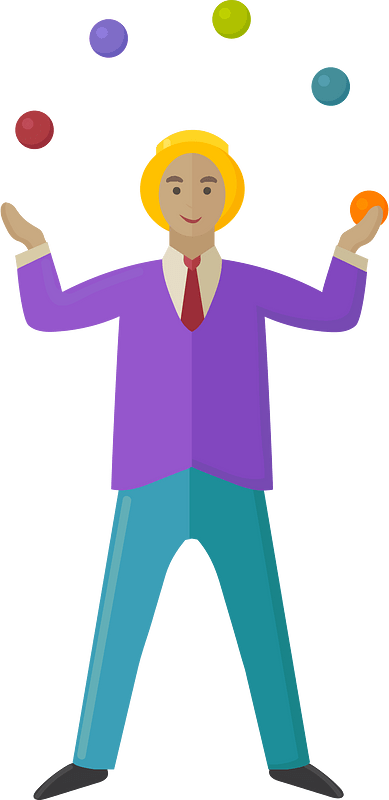 A Girl Juggling On White Background Illustration Royalty Free SVG ...